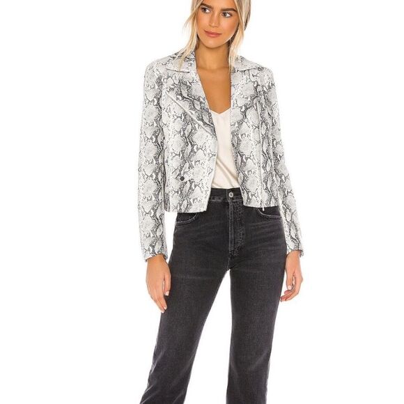 Cupcakes and Cashmere Beatrix Snake Print Moto Jacket - Picture 3 of 17